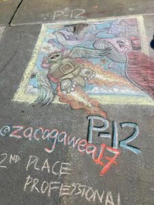 Virginia Beach Chalk the Walk 2024- Flight of Fantasy - 2nd Place Professional Winner